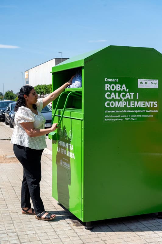 Mollerussa recicla 19 tones de residu tèxtil els primers 6 mesos d’any que eviten l’emissió de 119 tones de CO2