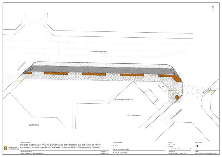 L’Ajuntament treu a licitació les obres d’urbanització del vial lateral de l’N-II, a l’alçada de Cal Castelló